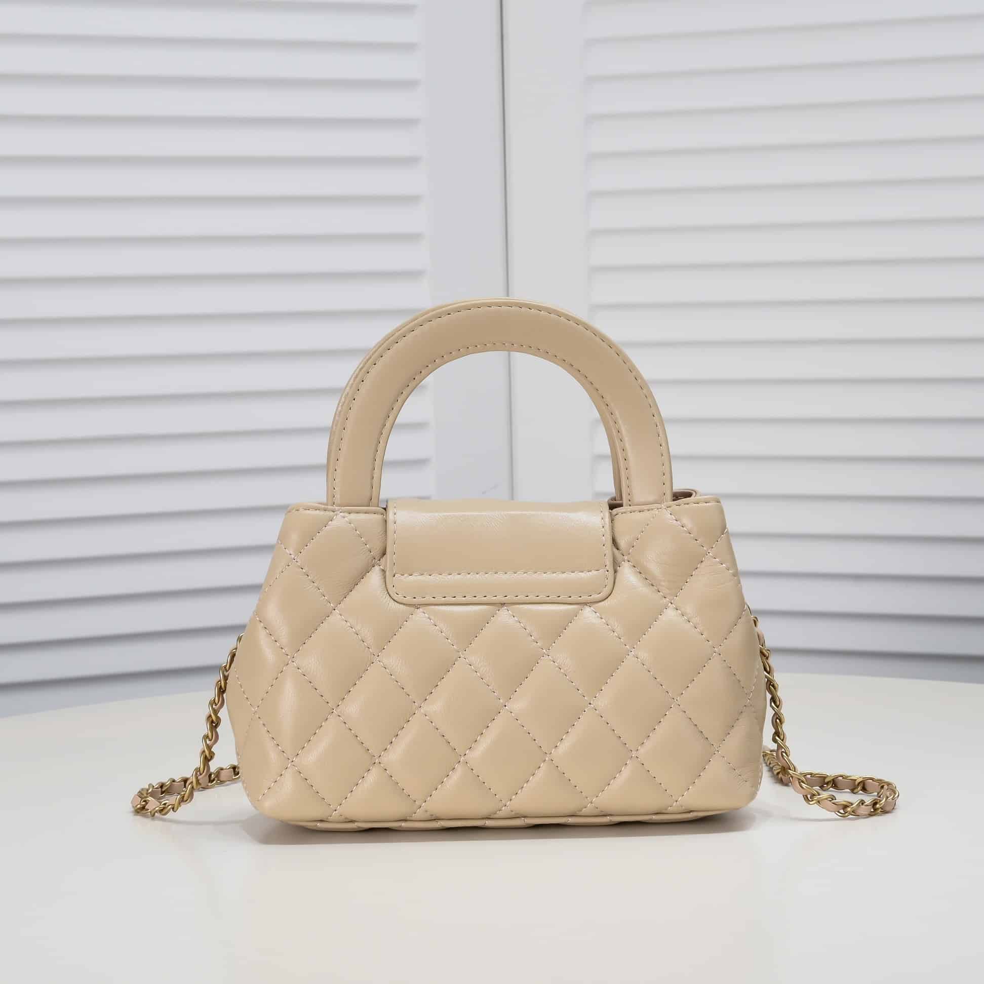 CHANEL MINI SHOPPING BAG BEIGE 19CM - Image 7