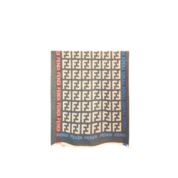 FENDI FF  CASHMERE SCARF GREY