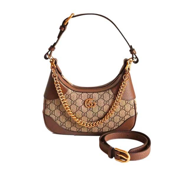 GUCCI APHRODITE SMALL SHOULDER BAG BROWN 25CM