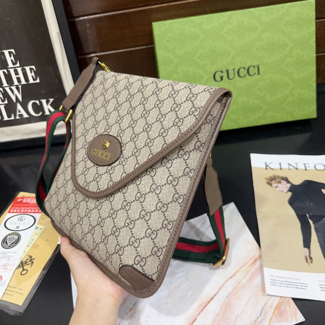 GUCCI NEO VINTAGE GG MEDIUM MESSENGER BAG BEIGE 27CM - Image 3