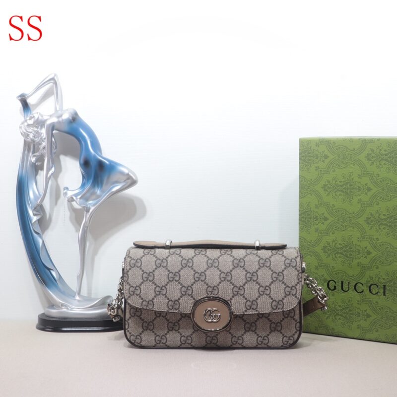 Alternative view of GUCCI PETITE GG MINI SHOULDER BAG BROWN 21CM