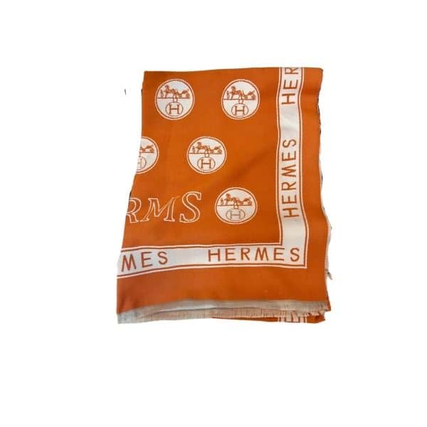 HERMES CASHMERE SCARF ORANGE