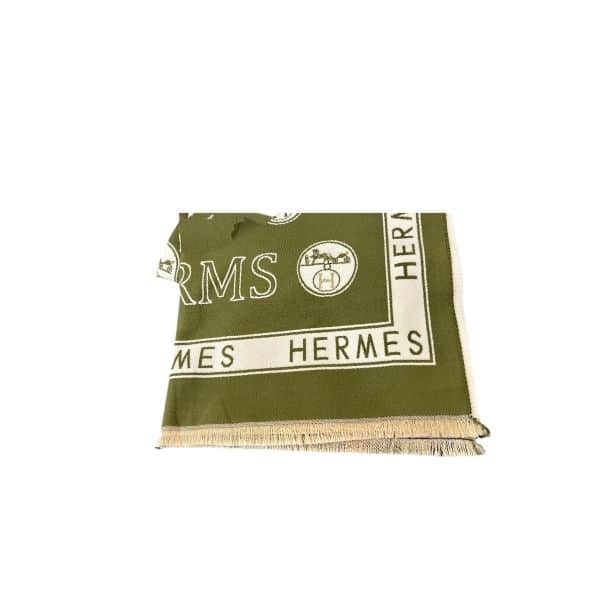 HERMES CASHMERE SCARF GREEN