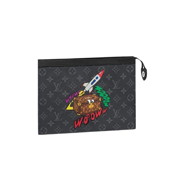 LOUIS VUITTON VOYAGE MM POCHETTE BLACK 26CM