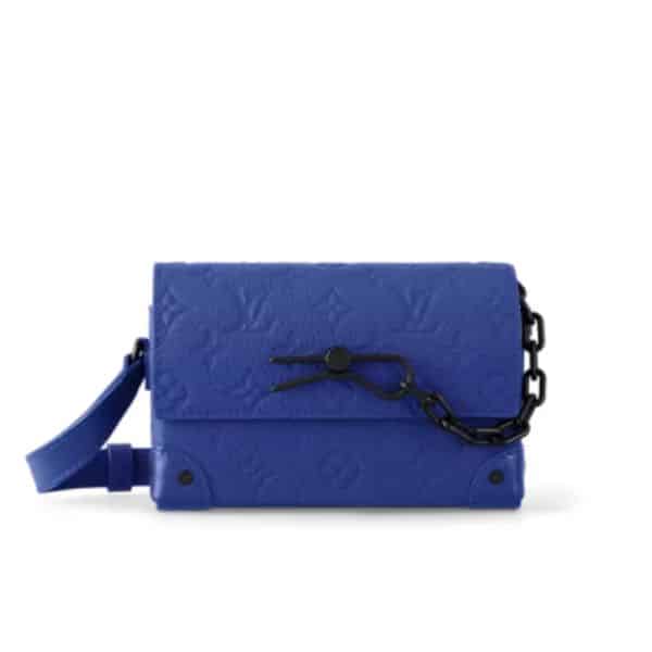 LOUIS VUITTON STEAMER WEARABLE WALLET BLUE 18CM M82571