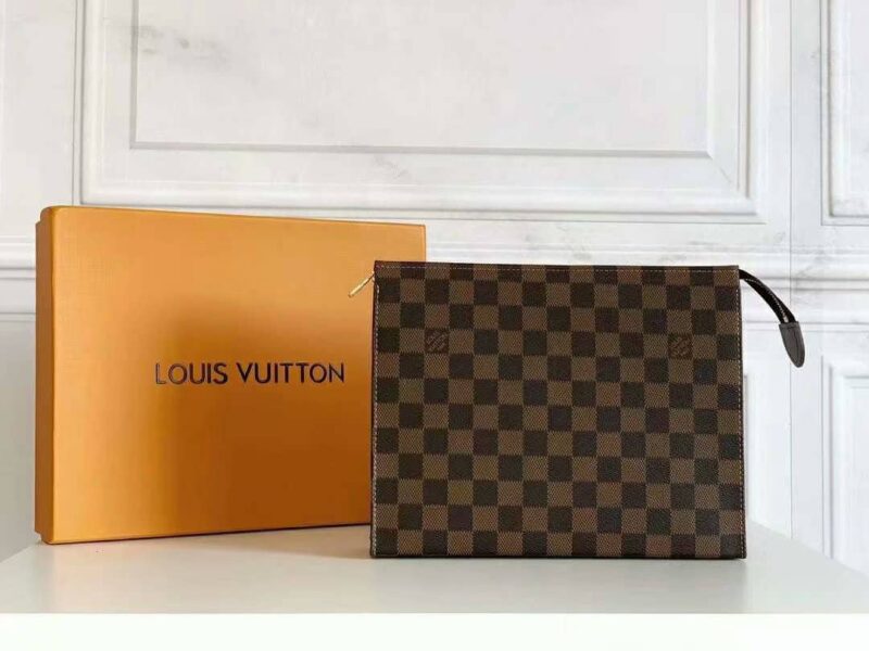 Alternative view of LOUIS VUITTON POCHETTE VOYAGE DAMIER EBENE 25CM