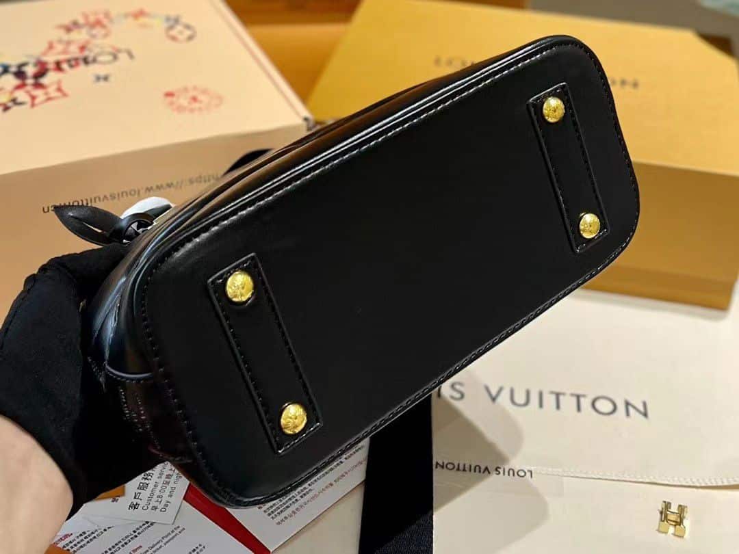 LOUIS VUITTON ALMA BB BAG BLACK 24CM M23666 - Image 3