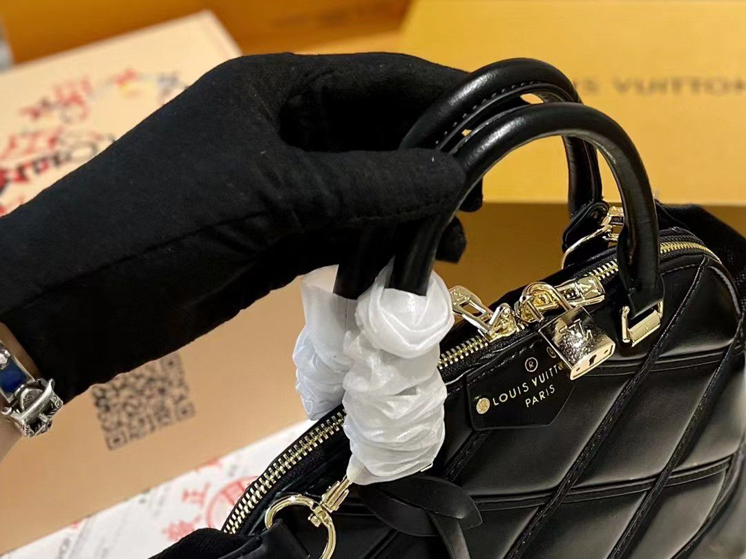 LOUIS VUITTON ALMA BB BAG BLACK 24CM M23666 - Image 4