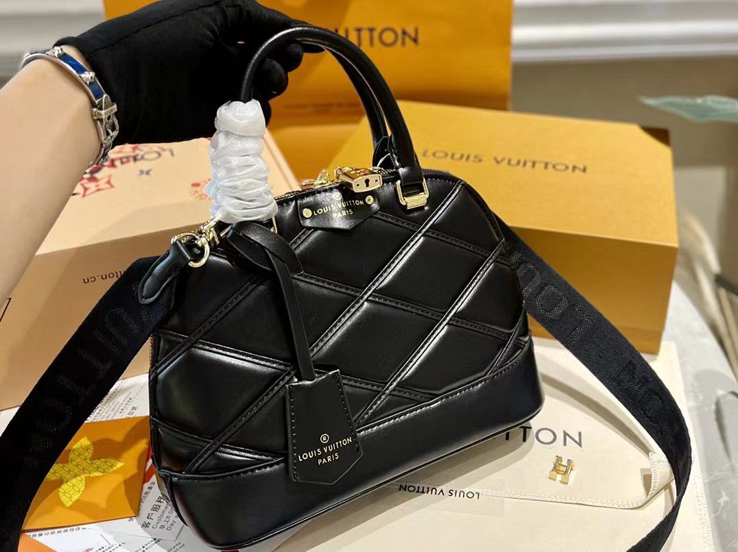 LOUIS VUITTON ALMA BB BAG BLACK 24CM M23666 - Image 5