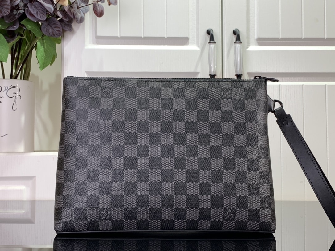 LOUIS VUITTON TAKEOFF BAG DAMIER BLACK 30CM N40505 - Image 3