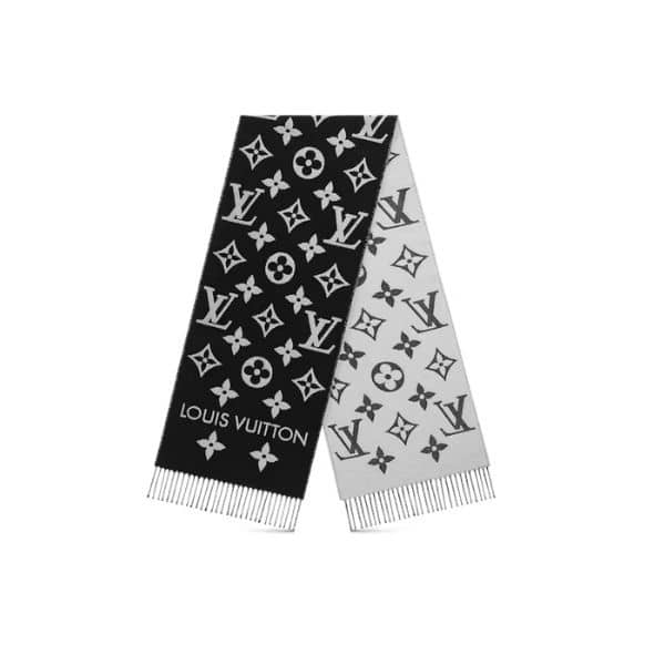 LOUIS VUITTON ESSENTIAL SCARF BLACK M77853