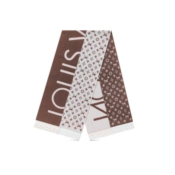 LOUIS VUITTON MONOGRAM SPLIT SCARF BROWN
