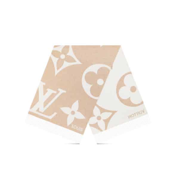 LOUIS VUITTON ULTIMATE SHINE SCARF BEIGE 180CM M77855