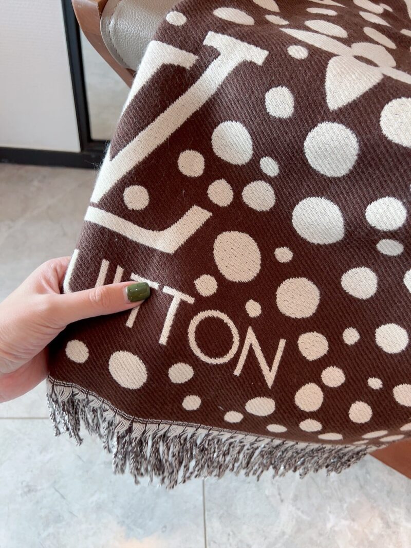 Alternative view of LOUIS VUITTON LV X YK INFINITY DOTS SCARF BROWN