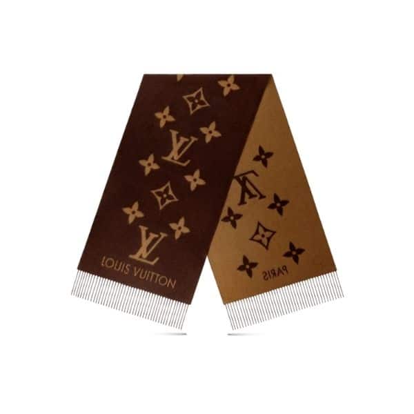 LOUIS VUITTON REYKJAVIK SCARF DARK BROWN M78125