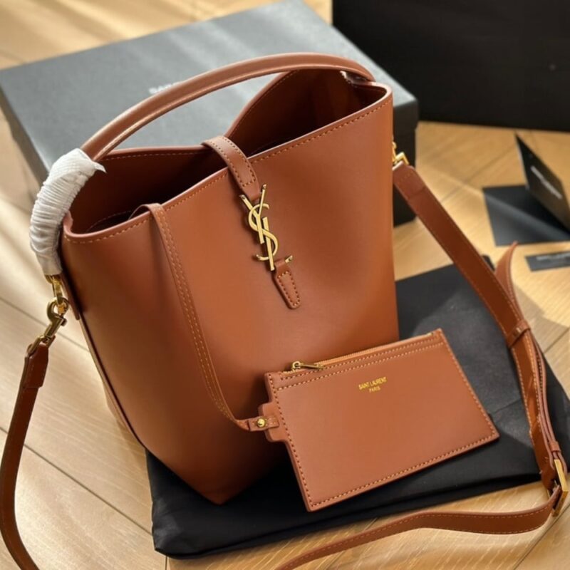 Alternative view of SAINT LAURENT LE 37 IN SHINY LEATHER BROWN 25CM