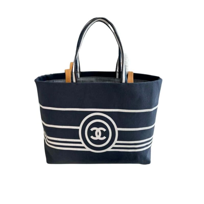 CHANEL DENIM SHOPPING TOTE BLUE 34CM