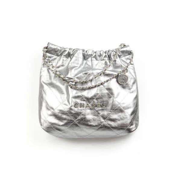 CHANEL 22 METAL BUCKLE SILVER 30CM