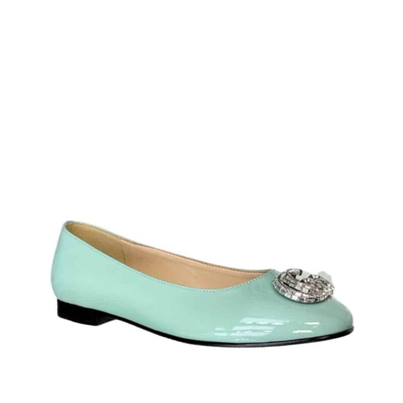 GUCCI CRYSTAL GG WOMEN'S BALLET FLAT BLUE