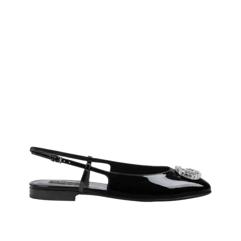 GUCCI WOMEN'S BALLERINA WITH DOUBLE G BLACK