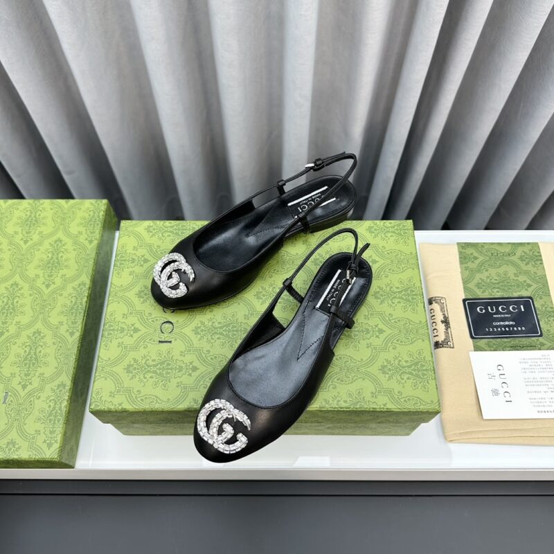 Alternative view of GUCCI WOMEN'S BALLERINA WITH DOUBLE G BLACK