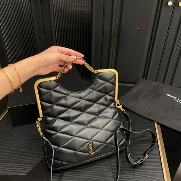 Alternative view of SAINT LAURENT THE 87 BAG QUILTED BLACK 27CM
