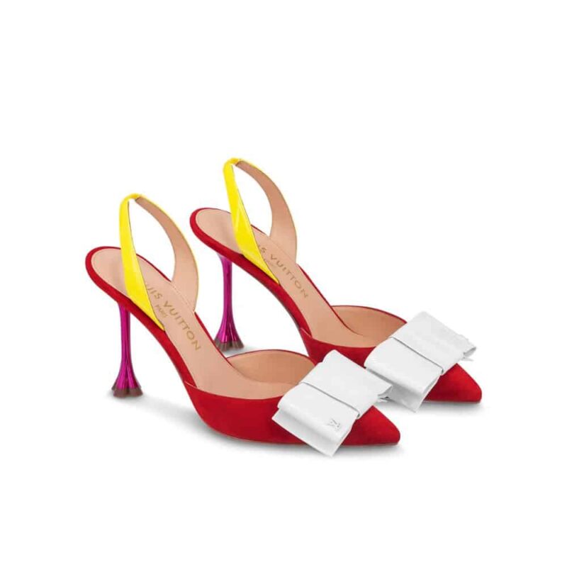 LOUIS VUITTON BLOSSOM SLINGBACK PUMP RED 1AC92O
