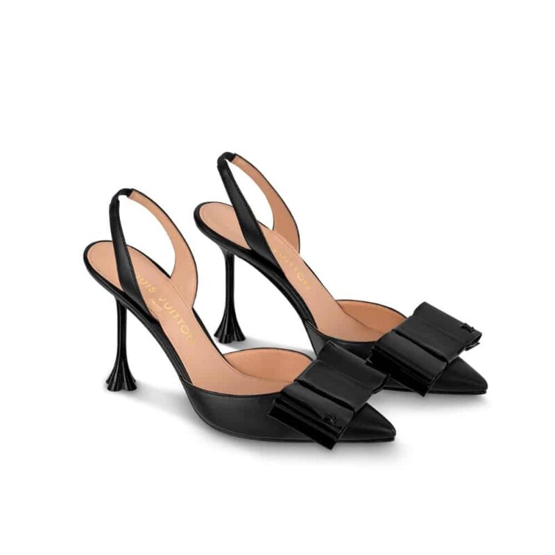 LOUIS VUITTON BLOSSOM SLINGBACK PUMP BLACK 1ACAPS