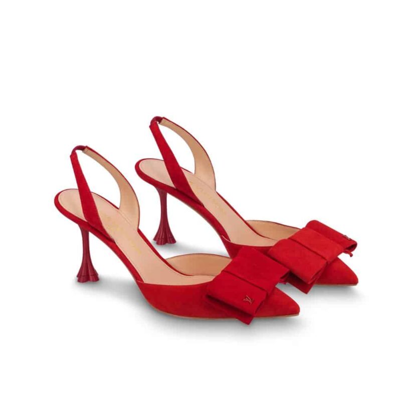 LOUIS VUITTON BLOSSOM SLINGBACK PUMP RED 1AC89N