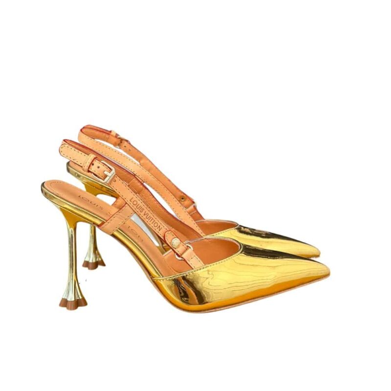 LOUIS VUITTON BLOSSOM SLINGBACK PUMP GOLD