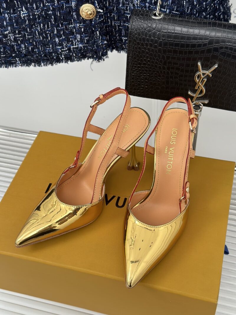 Alternative view of LOUIS VUITTON BLOSSOM SLINGBACK PUMP GOLD
