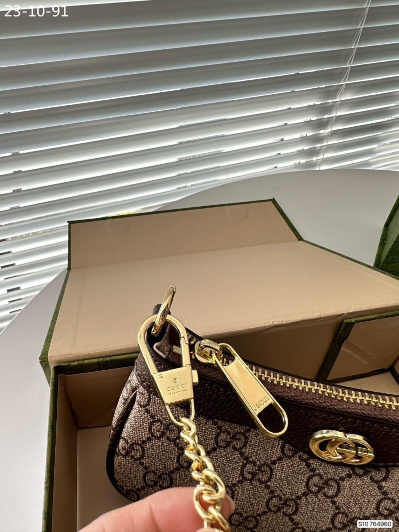 Alternative view of GUCCI OPHIDIA MINI BAG GG SUPREME BEIGE AND EBONY 20CM 764960 K9GSG 8367
