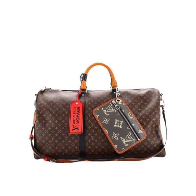LOUIS VUITTON KEEPALL BANDOULIERE 50 MONOGRAM BROWN 50CM