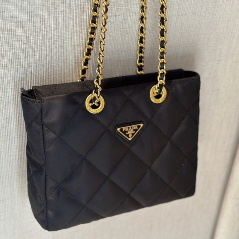 Alternative view of PRADA RE EDITION 1995 CHAÎNE RE NYLON TOTE BAG BLACK 25CM 1BG468 2AOS F0002 V COO