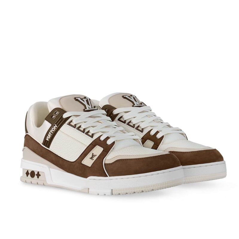 LOUIS VUITTON LV TRAINER SNEAKER BROWN 1ABLVB