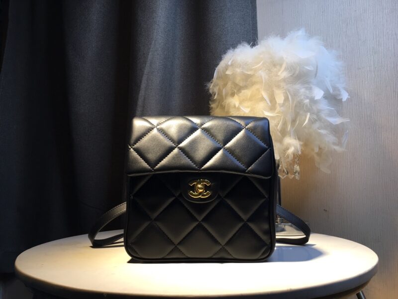 Alternative view of CHANEL FLAP BACKPACK BLACK 23CM