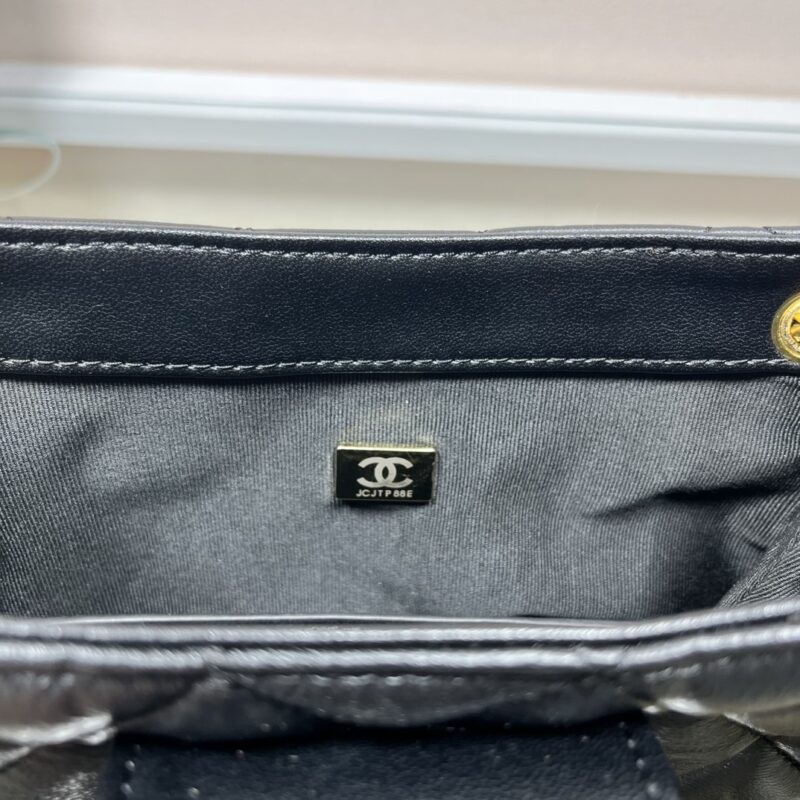Alternative view of CHANEL FLAP CC LOGO BAG BLACK 21CM