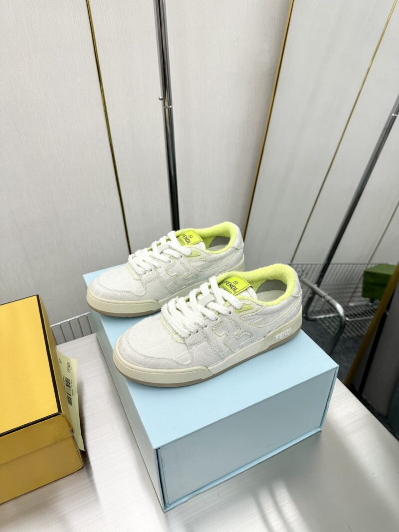 Alternative view of FENDI MATCH SUEDE LOW TOPS WHITE 7E1495AN85F1LQ2