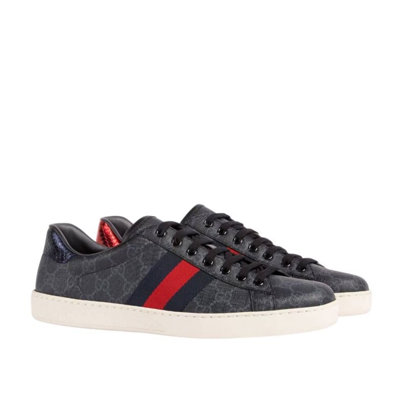 GUCCI ACE GG SUPREME SNEAKER BLACK 429445 96G50 1130