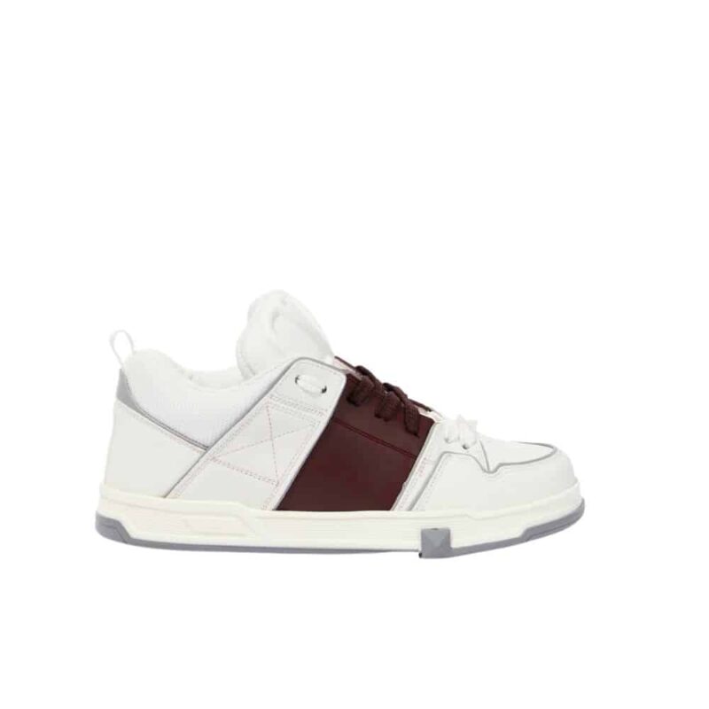VALENTINO GARAVANI OPEN SKATE SNEAKERS WHITE AND RED