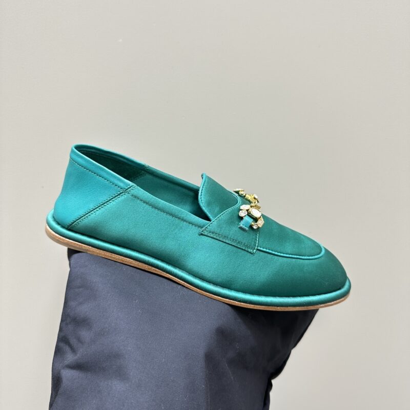 Alternative view of GUCCI WOMEN'S HORSEBIT LOAFER WITH CRYSTALS BLUE