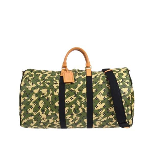 LOUIS VUITTON KEEPALL BANDOULIERE 55 GREEN 45CM
