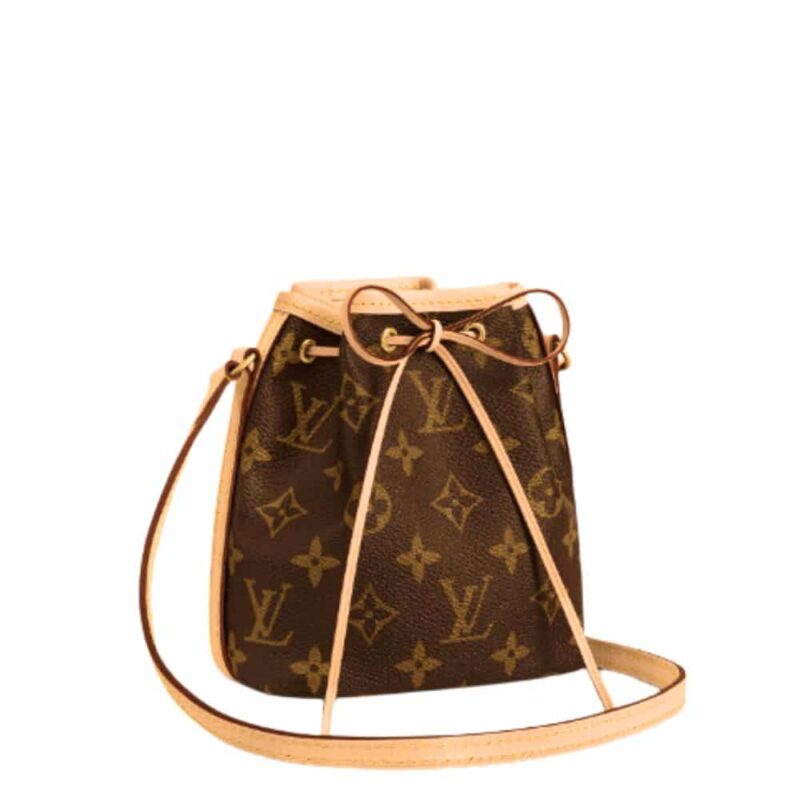 LOUIS VUITTON NANO NOÉ BAG MONOGRAM BROWN 16CM