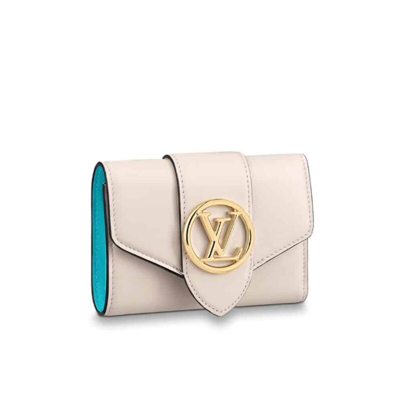 LOUIS VUITTON LV PONT 9 COMPACT WALLET CREAM 12CM M69176