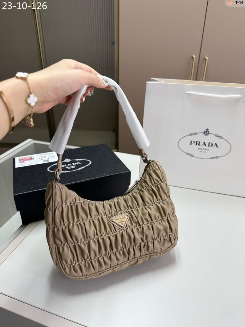 Alternative view of PRADA MINI BAG NYLON AND SAFFIANO LEATHER KHAKI 21CM
