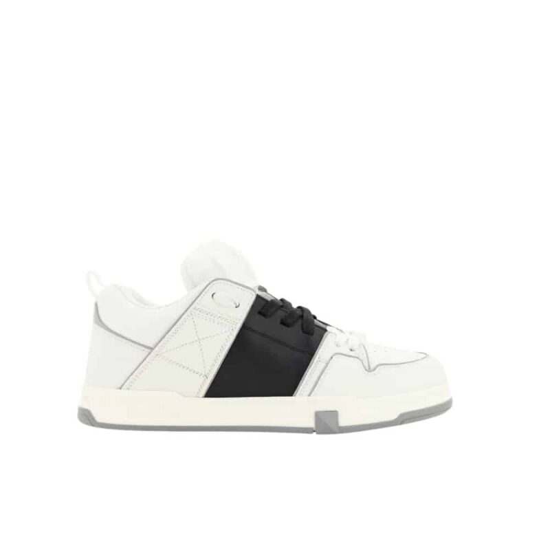 VALENTINO GARAVANI OPEN SKATE SNEAKERS WHITE AND BLACK