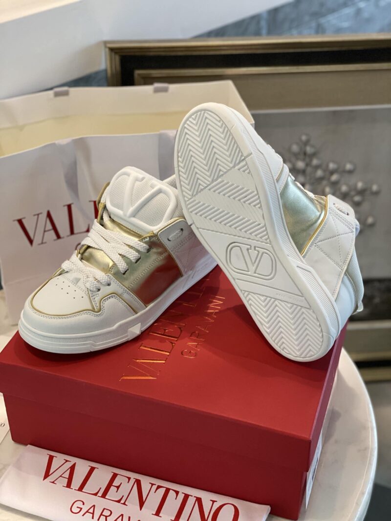 Alternative view of VALENTINO GARAVANI OPEN SKATE SNEAKERS WHITE AND GOLD