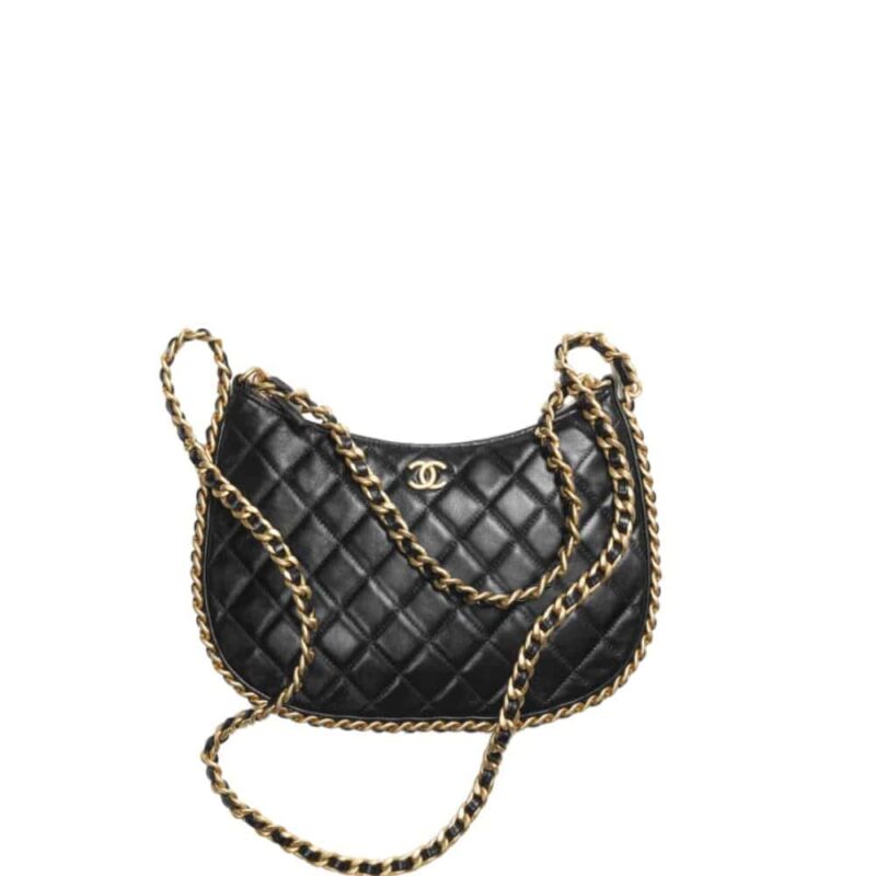 CHANEL LARGE HOBO BAG BLACK 26CM AS4368 B13699 94305