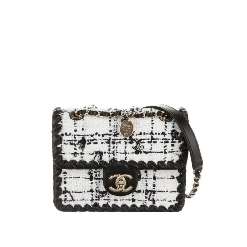 CHANEL MINI FLAP BAG WHITE 20CM