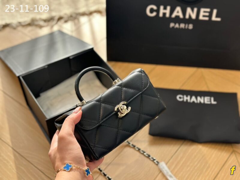 Alternative view of CHANEL MINI BOX BAG BLACK 18CM AS4469 B14434 94305